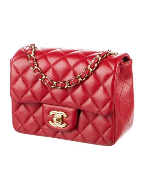 chanel mini red flap|Chanel classic flap small price.